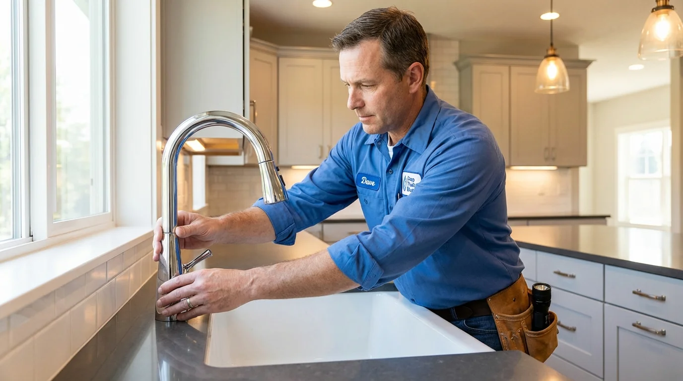 Kitchen faucet installation by Johns Plumbing LLC in Guthrie Center